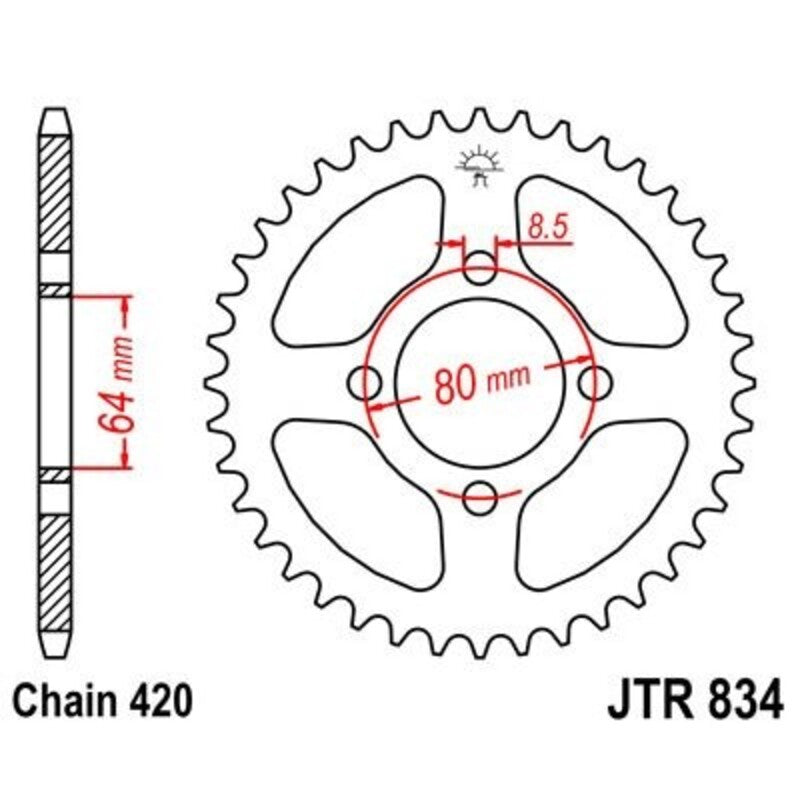 JTSPR RR SPROC 420 STEEL ST 834, 41
