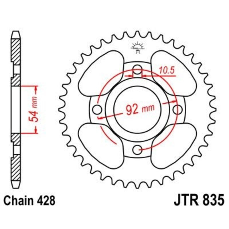 JTSPR RR SPROC 428 STEEL ST 835, 44