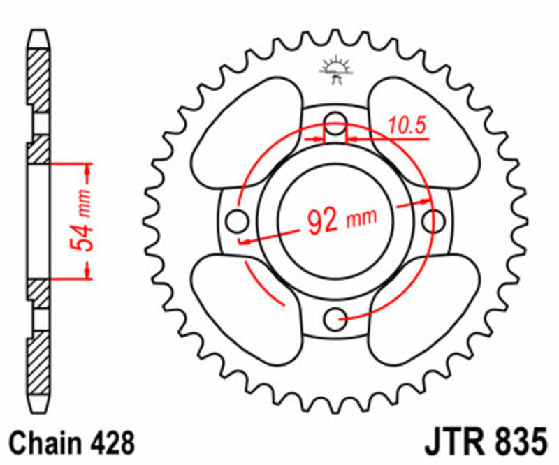 JTSPR RR SPROC 428 STEEL ST 835, 49