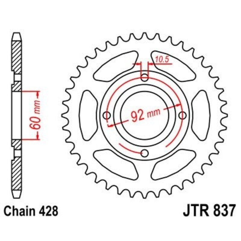 JTSPR RR SPROC 428 STEEL ST 837, 39