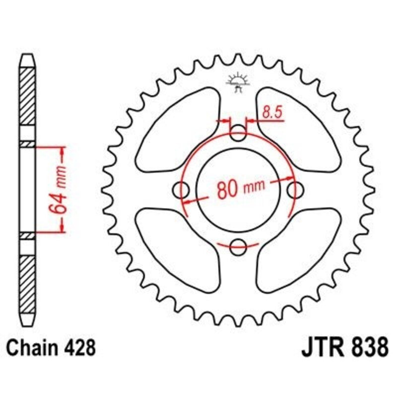 JTSPR RR SPROC 428 STEEL ST 838, 37
