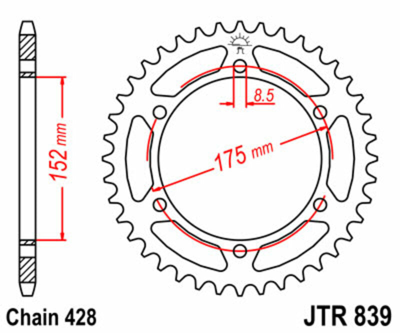JTSPR RR SPROC 428 STEEL ST 839, 57