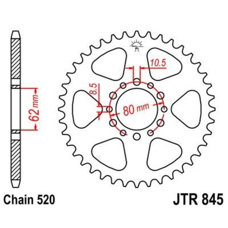 JTSPR RR SPROC 520 STEEL ST 845, 43