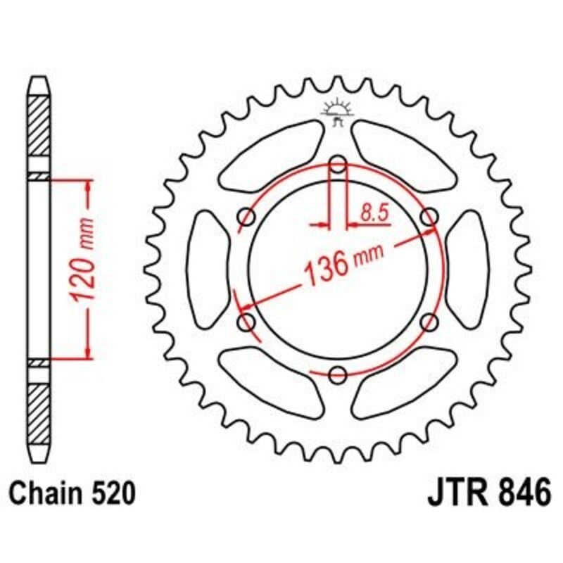 JTSPR RR SPROC 520 STEEL ST 846, 43