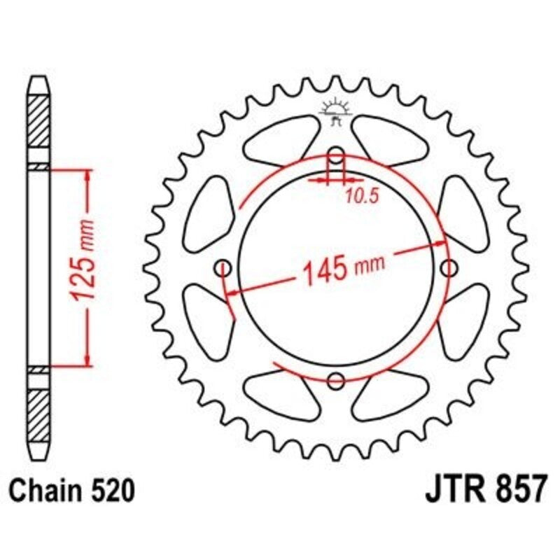 JTSPR RR SPROC 520 ZINC ST 857, 45