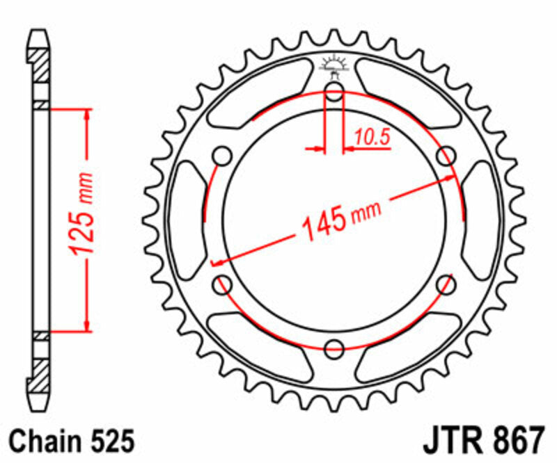 JTSPR RR SPROC 525 STEEL ST 867, 42