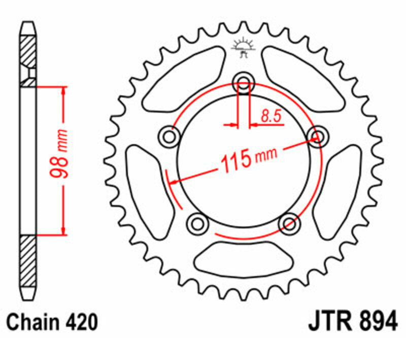 JTSPR RR SPROC 420 STEEL ST 894, 48
