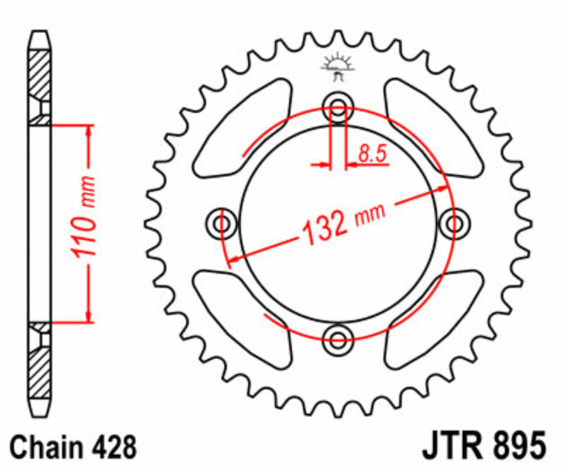 JTSPR RR SPROC 428 STEEL ST 895, 46