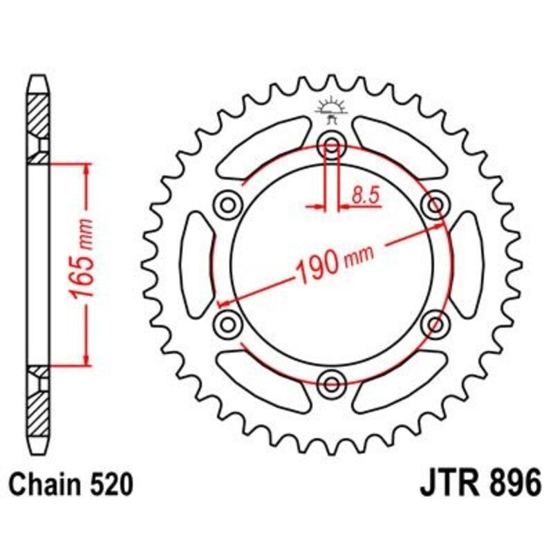 JTSPR RR SPROC 520 STEEL ST 896, 48