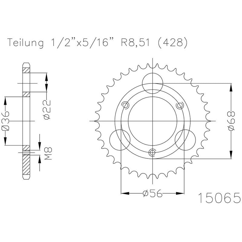 ESJOT RR SPROC 428 STEEL 15065, 28