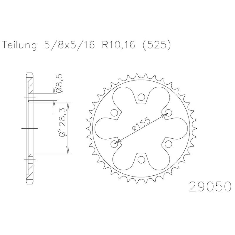 ESJOT RR SPROC 525 STEEL 29050, 38