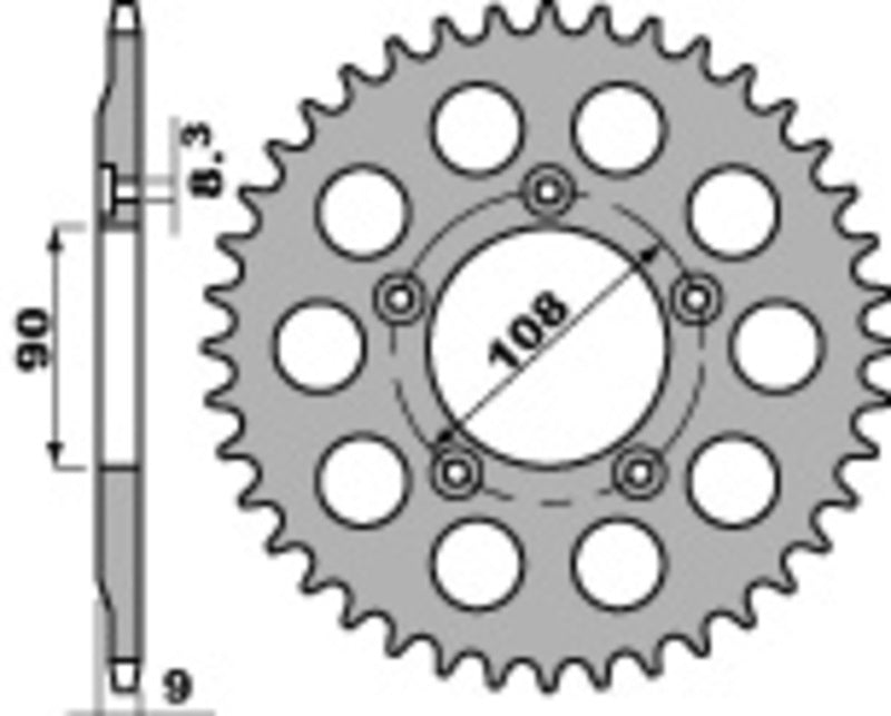 PBR RR SPROC 520 STEEL ST 1026, 38