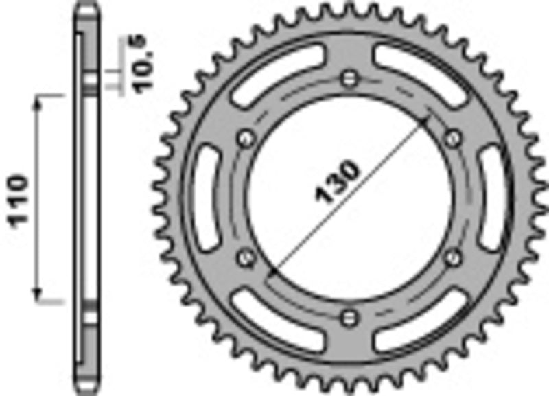 PBR RR SPROC 530 STEEL ST 241, 46