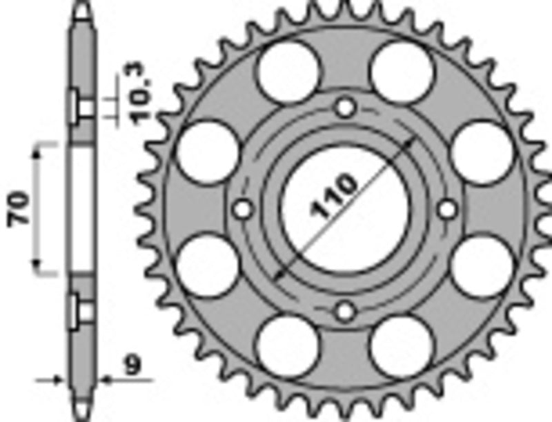 PBR RR SPROC 520 STEEL ST 247, 35