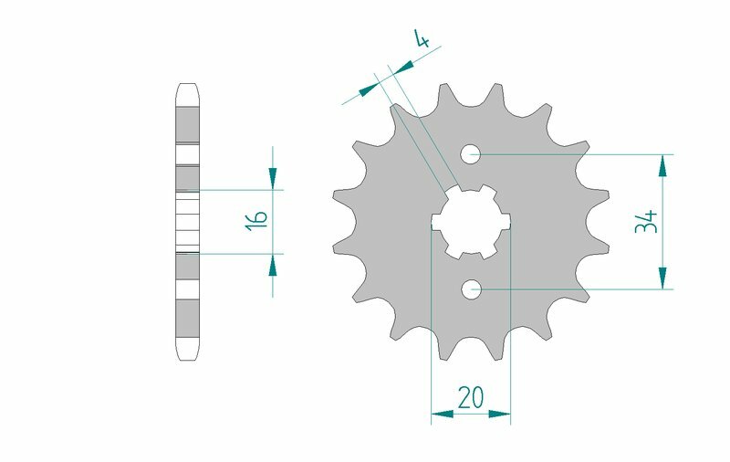 AFAM FR SPROC 428 STEEL ST 21200, 17