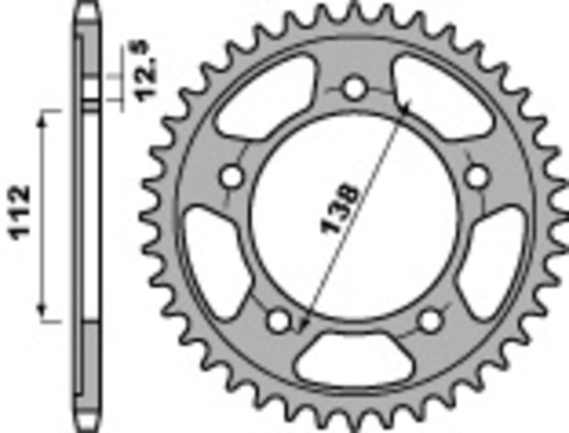 PBR RR SPROC 530 STEEL ST 408, 43