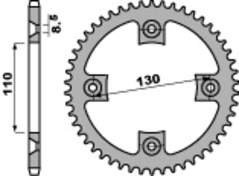 PBR RR SPROC 420 STEEL ST 4306, 56