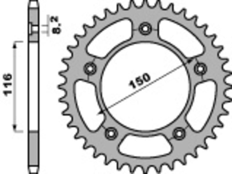 PBR RR SPROC 520 STEEL ST 4329, 42