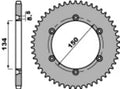 PBR RR SPROC 428 STEEL ST 4330, 52