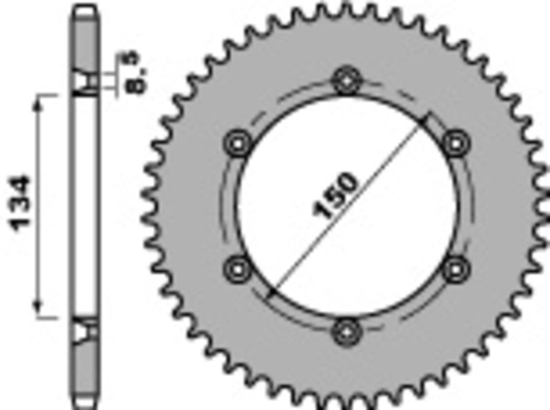 PBR RR SPROC 428 STEEL ST 4330, 52