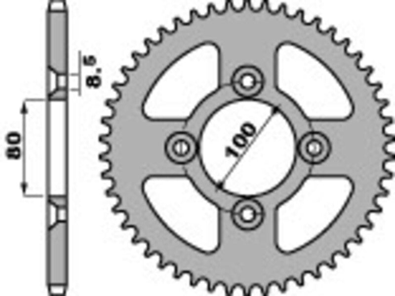 PBR RR SPROC 428 STEEL ST 4351, 38