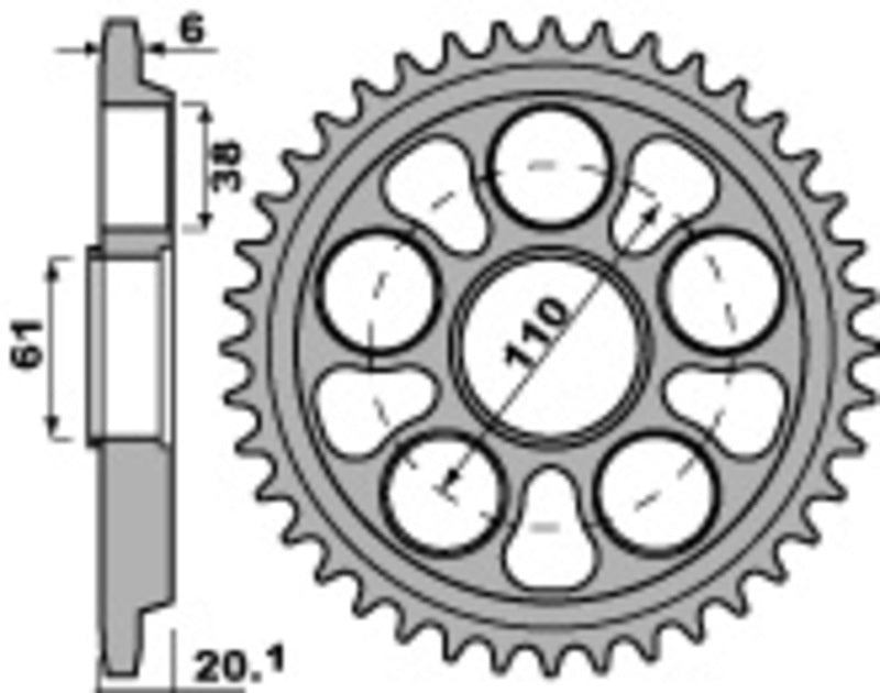 PBR RR SPROC 520 ALU UL HA 4420, 41