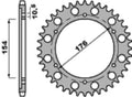PBR RR SPROC 530 STEEL ST 4434, 43
