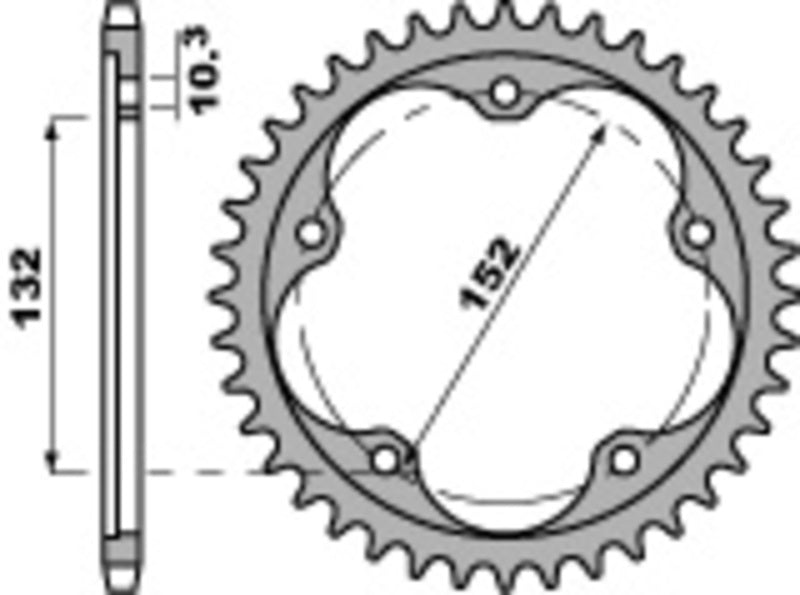 PBR RR SPROC 525 ALU UL HA 4460, 43