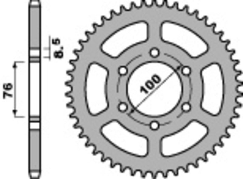 PBR RR SPROC 428 STEEL ST 4513, 47
