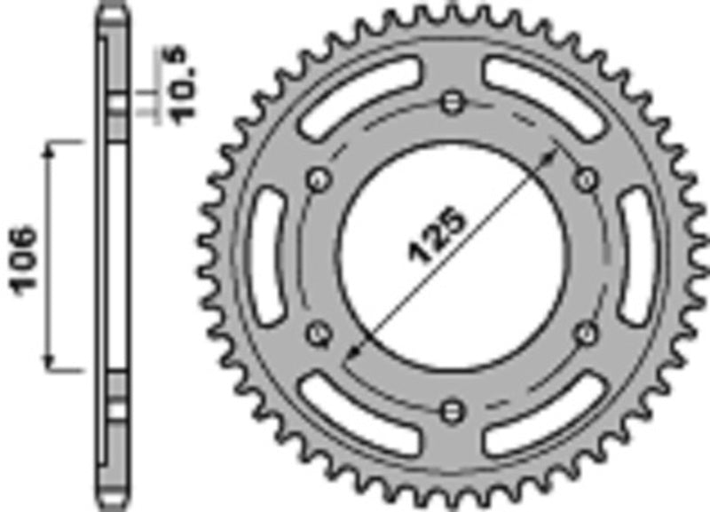 PBR RR SPROC 520 ALU UL HA 4530, 45