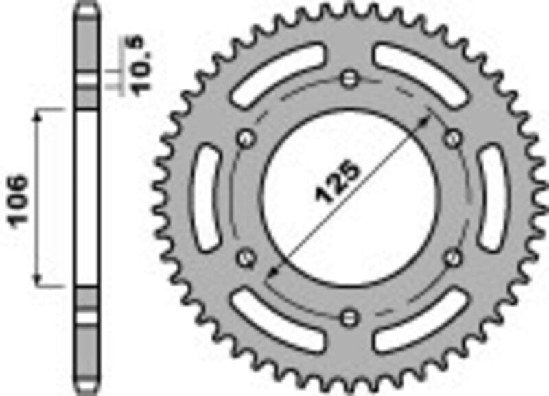 PBR RR SPROC 520 ALU UL HA 4530, 47