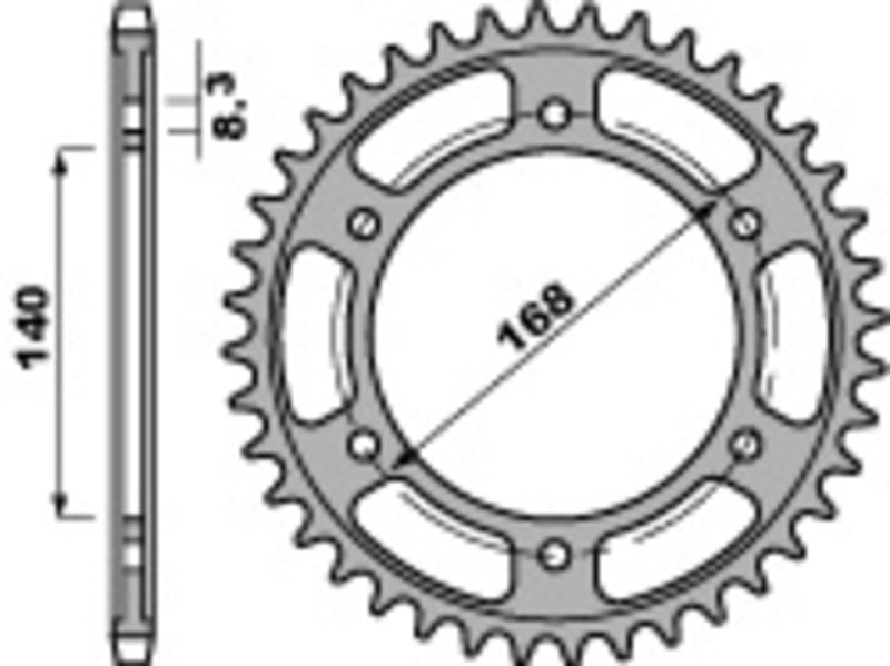 PBR RR SPROC 525 STEEL ST 4550, 47