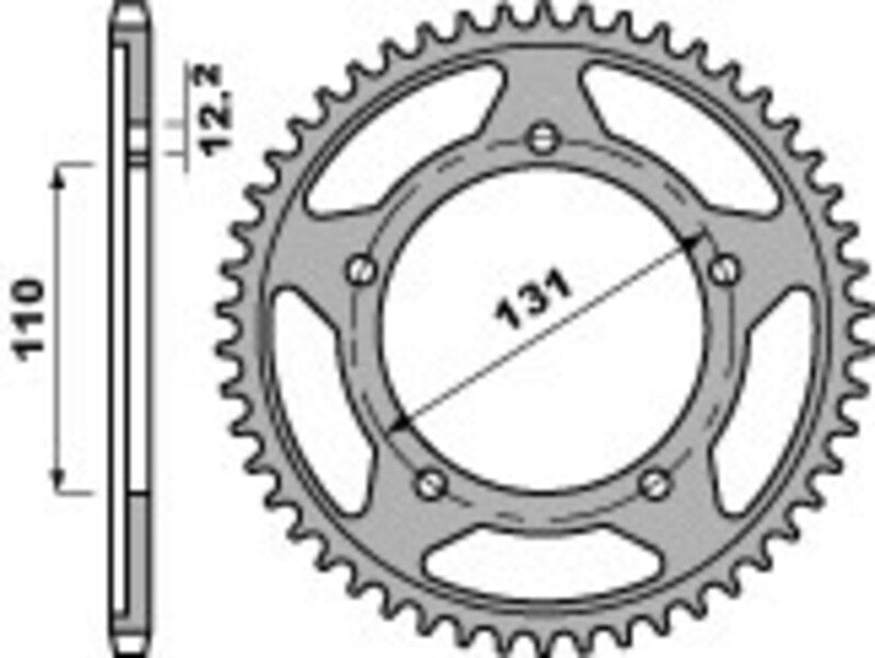 PBR RR SPROC 525 ALU UL 4585, 45