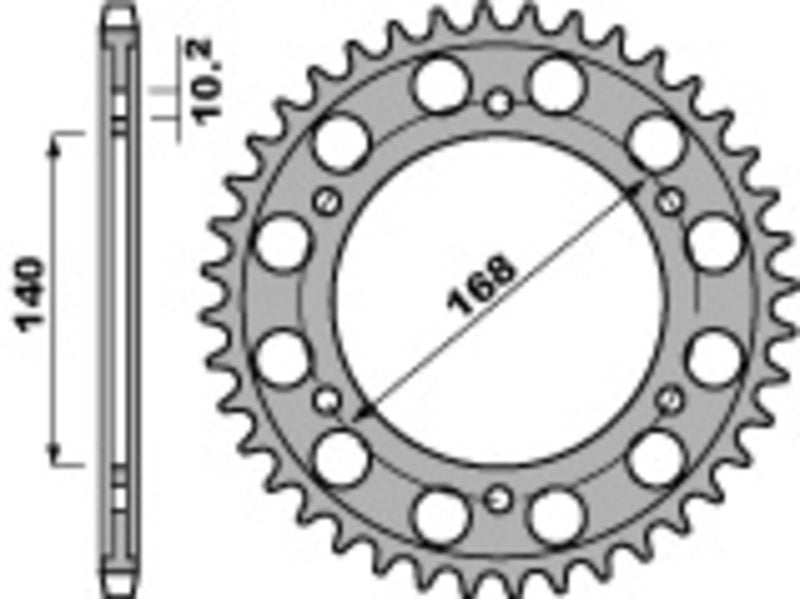 PBR RR SPROC 525 STEEL ST 4613, 42