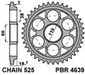 PBR RR SPROC 525 ALU UL HA 4639, 40