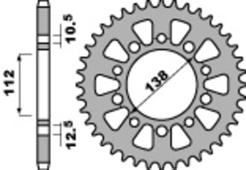 PBR RR SPROC 525 ALU UL HA 4384, 43