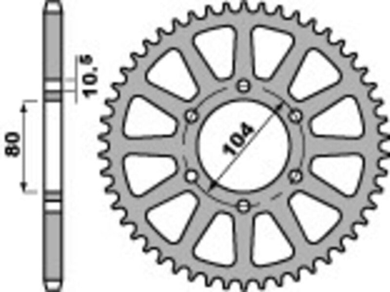 PBR RR SPROC 520 ALU UL HA 478, 46