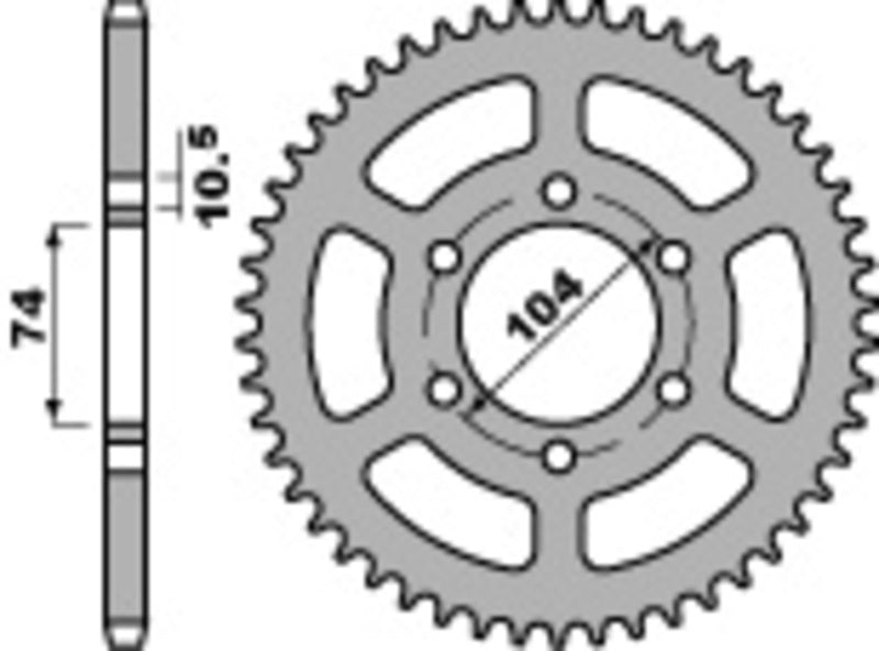 PBR RR SPROC 530 STEEL ST 481, 42