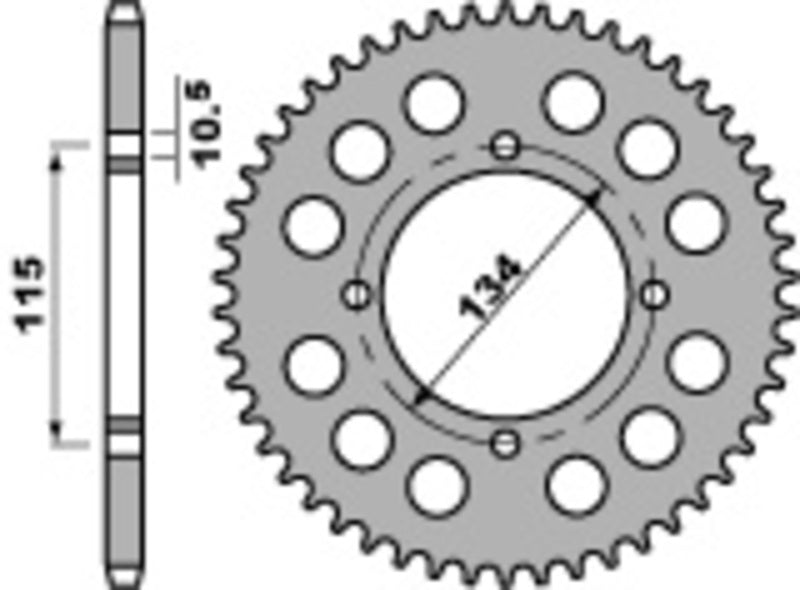 PBR RR SPROC 530 STEEL ST 711, 46