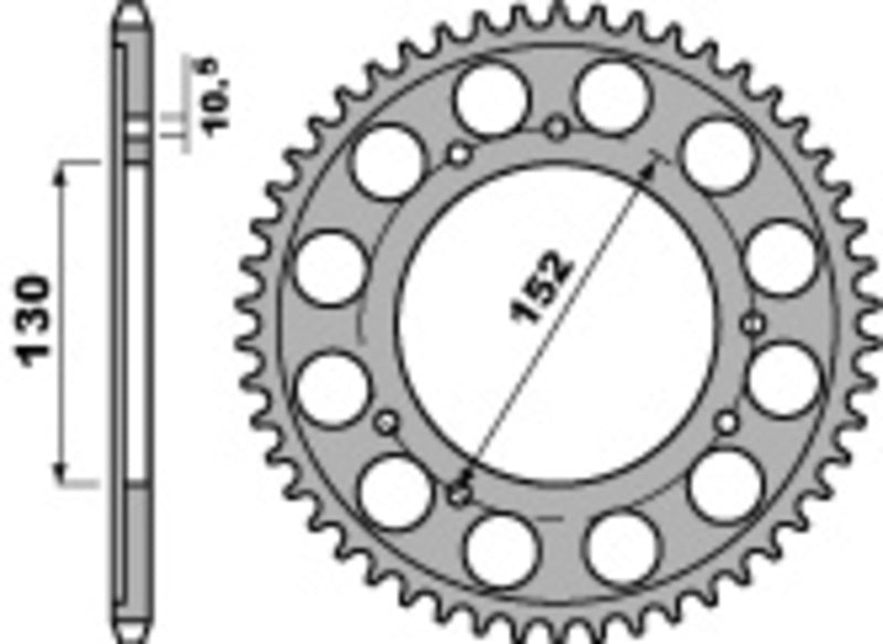 PBR RR SPROC 530 STEEL ST 713, 46