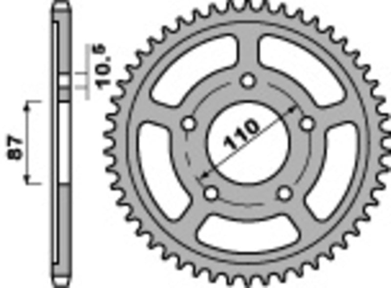 PBR RR SPROC 530 STEEL ST 824, 48