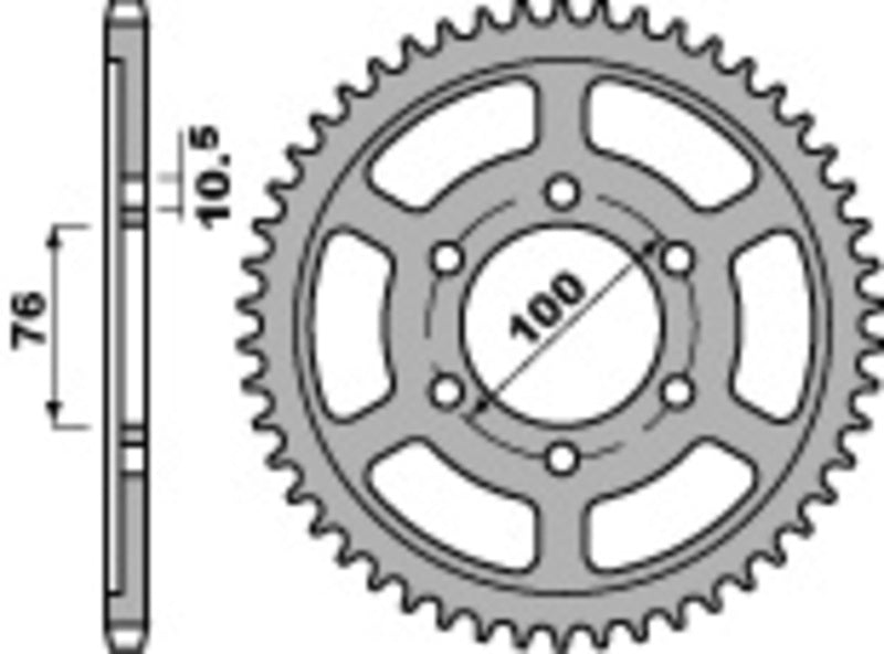 PBR RR SPROC 530 STEEL ST 825, 47
