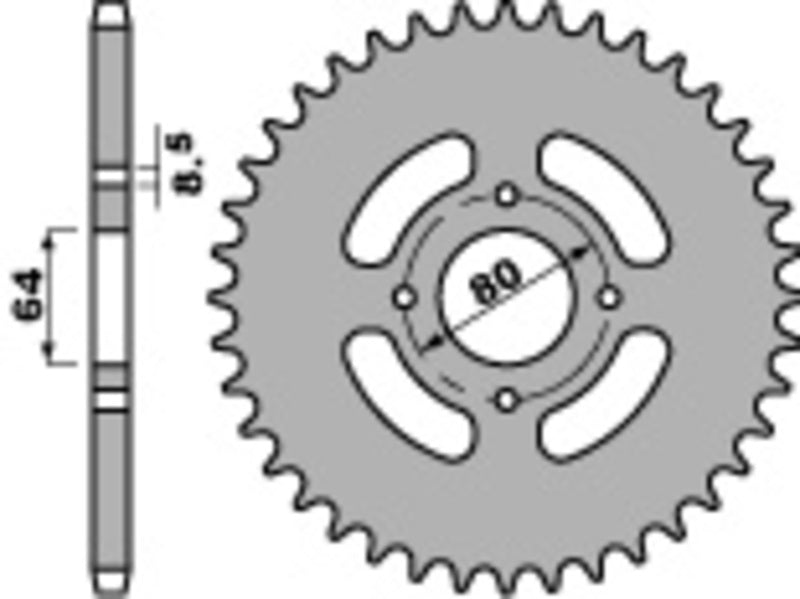 PBR RR SPROC 428 STEEL ST 838, 43