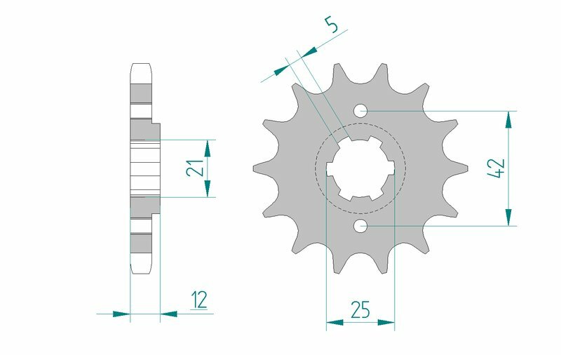 AFAM FR SPROC 530 STEEL ST 21501, 16