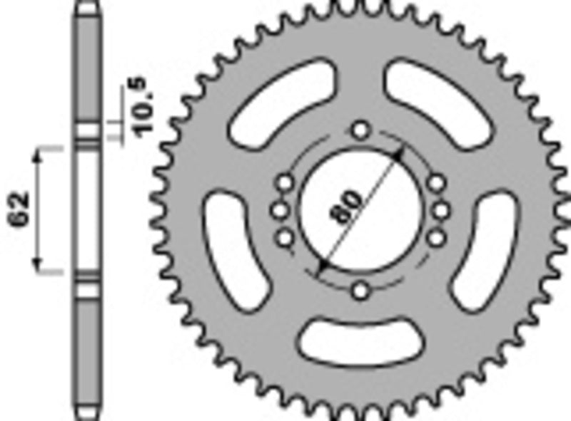 PBR RR SPROC 428 STEEL ST 843, 50