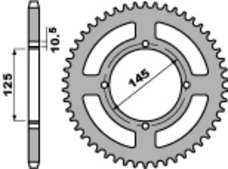 PBR RR SPROC 520 STEEL ST 857, 46