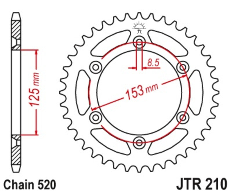 JTSPR RR SPROC 520 STEEL ST 210, 53