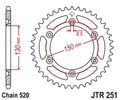 JTSPR RR SPROC 520 STEEL SC 251, 50