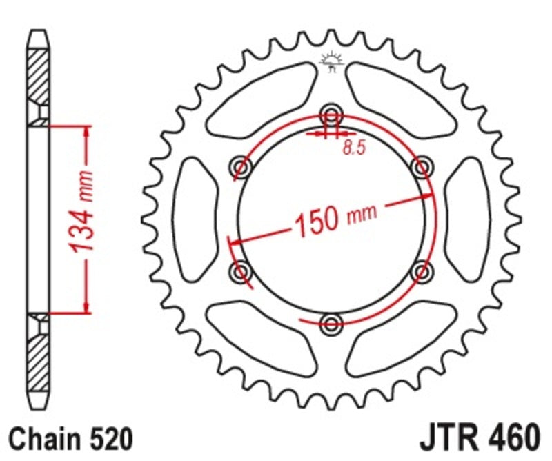 JTSPR RR SPROC 520 STEEL SC 460, 51