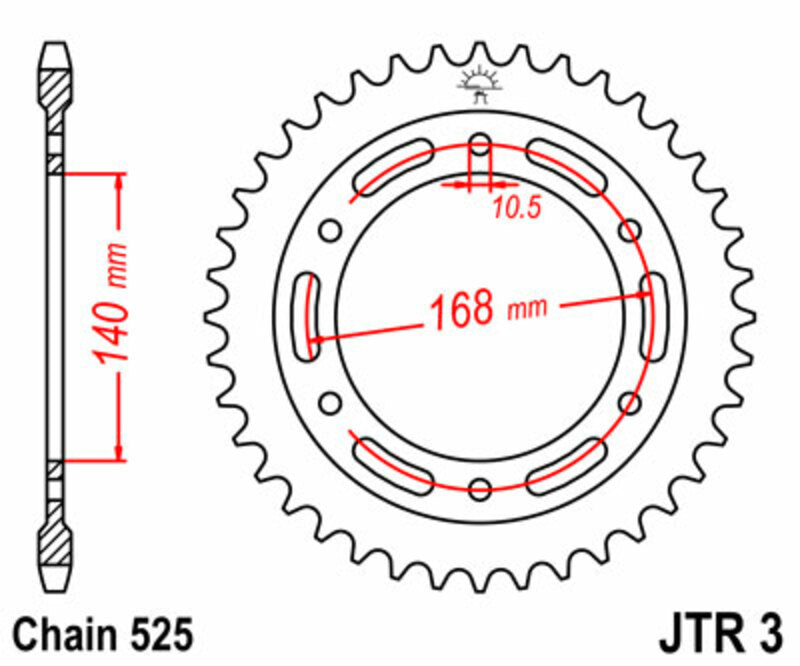 JTSPR RR SPROC 525 STEEL ST 3, 47